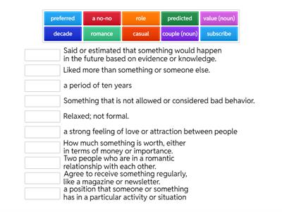 Dating Apps Vocabulary
