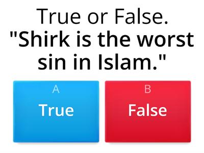 Sins and Shirk