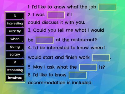 unit 6 G "job interview"