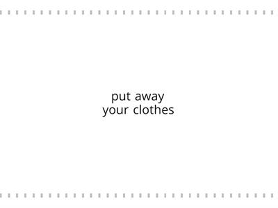 Vocabulary bank - housework / make or do