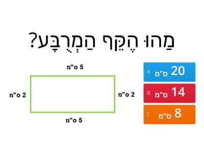 חידון היקף מצולעים כיתה א