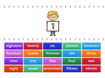 Numbers 1-20 - Find and Match