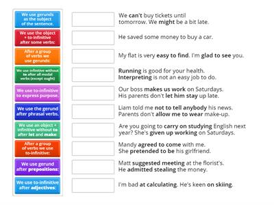 EF Intermediate plus 7b rules verb patterns