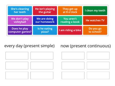 Present Continuous/Present Simple 