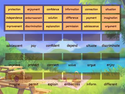 Gateway to the World B1 / Unit 1 / Word formation (-ment, -ion, -ence)