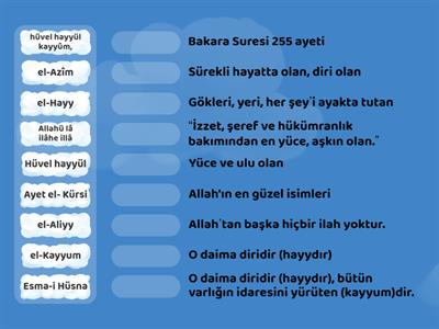 8.1.5. Bir Ayet Tanıyorum Ayet el-Kürsi ve Anlamı