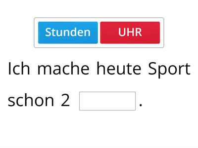 Stunde oder Uhr?