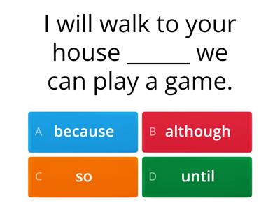 Conjunctions Multiplayer Quiz