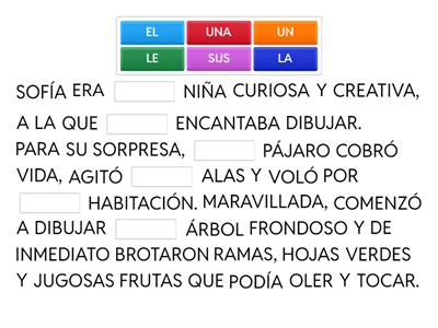 TEXTO PARA COMPLETAR CON ARTICULOS