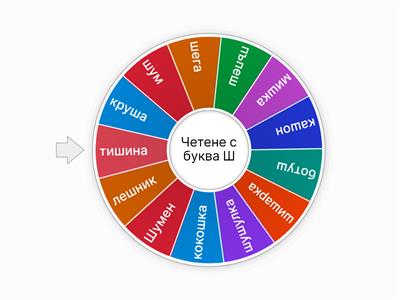 Четене с буква Ш