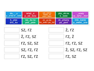 sz, rz, ż