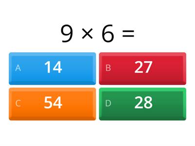 Tablas de multiplicar del 2 al 10 cuestionario