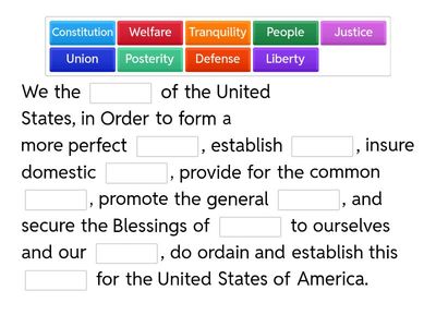 Fill In the Preamble