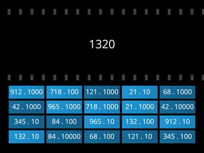 Násobení 10, 100, 1000 