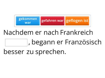 Plusquamperfekt. Daf B1 B2