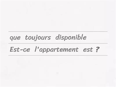 Questions - Appartement (A1)