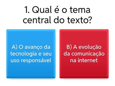 Perguntas sobre o texto 