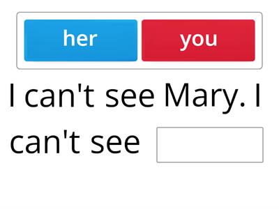 object personal pronouns