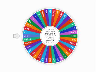 Sight Word Wheel