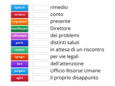 lessico mail formale