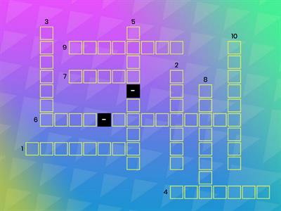 CHARACTER AND PERSONALITY CROSSWORD