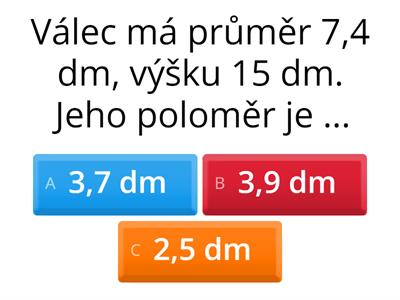 Válec - výpočty a převody