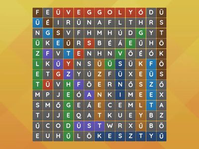 szókereső - ü hang