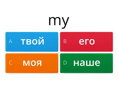 Притяжательные местоимения