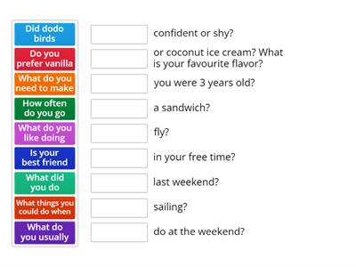 warm up questions GMF 4