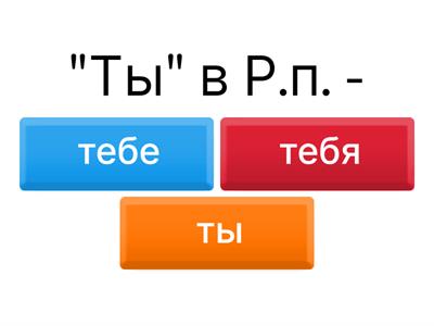 Склонение местоимений по падежам 