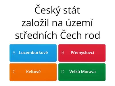 Přemyslovci_Raný středověk