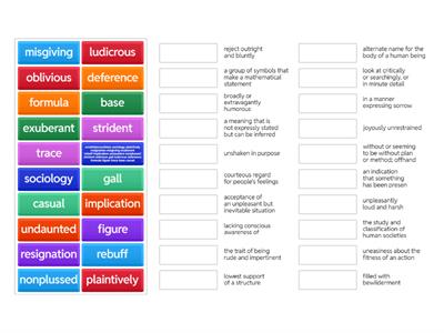 Vocabulary Honors English II! 5-6