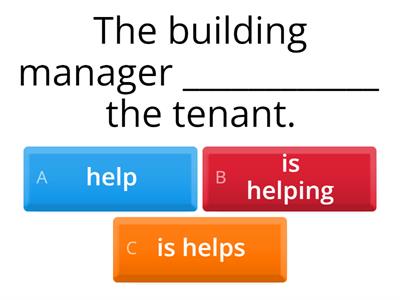 Household Problems Present Continuous Grammar
