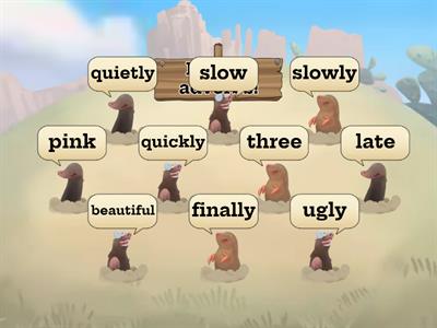 Whack A Mole Game - adverbs 