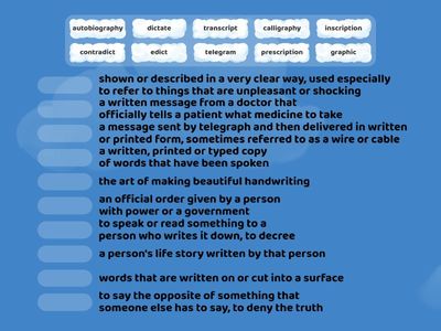 Unit 5 Morphology - dict, scrib/script, graph/gram