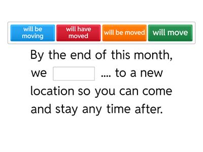 Drill Future Perfect vs Future Continuous