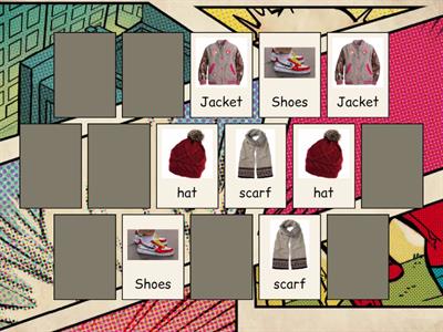 Clothes memory game