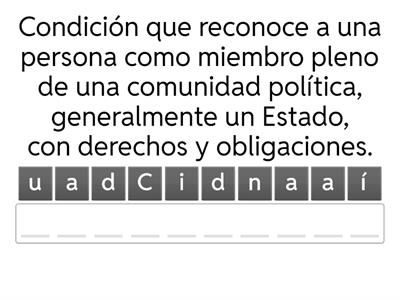 Ciudadanía, derechos y obligaciones 