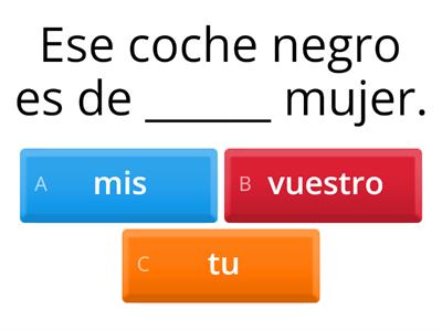 Adjetivos posesivos - A2 1 ELE