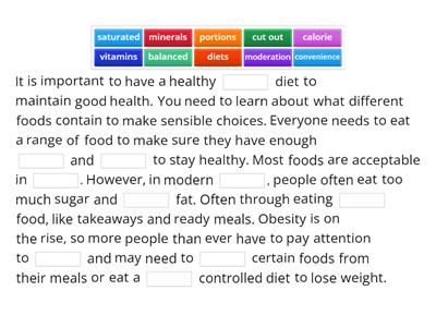 Healthy living ESOL Level 1
