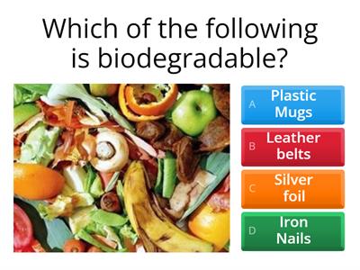 Quiz On The Chapter Our Environment