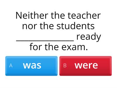 SUBJECT VERB AGREEMENT