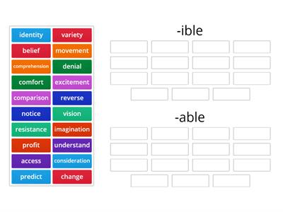 CAE Suffixes