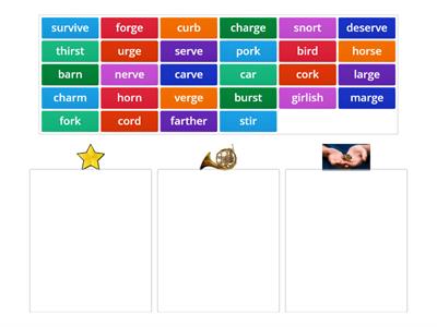 Bossy-R word sort