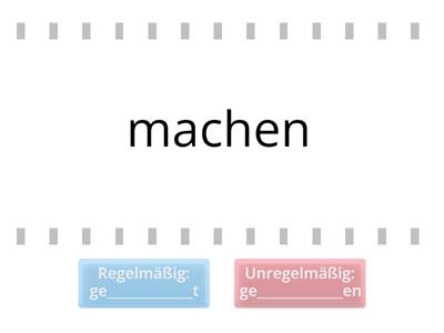 Perfekt: Regelmäßig oder unregelmäßig?