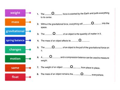 Science P.4 Gravitional Force