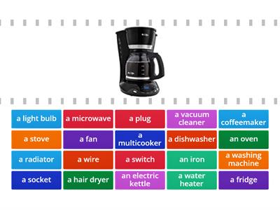 Household appliances quiz