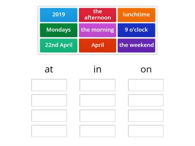 prepositions of time