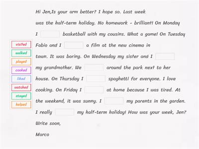 Simple past with regular verbs