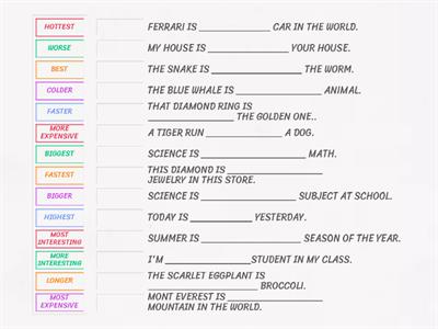 COMPARATIVES AND SUPERLATIVES (K4)